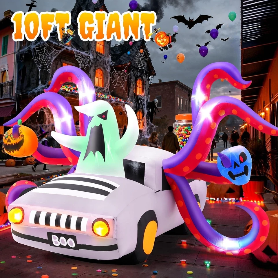 Christmax Decor Halloween Decorations Outdoor Inflatable Pumpkin for Yard Garden - Image 4 of 4