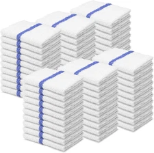Bar Mops Blue Stripe Pack of 60 Kitchen Towels 16X19 Multi-Purpose for Home, Res