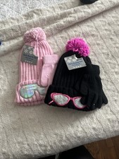2 bundle Girls Beanie sets with gloves