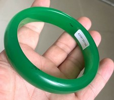 Certified Grade A Green 67-68 68mm Natural Burma Jade jadeite Bangle Bracelet