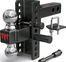 TYT Adjustable Truck Trailer Hitch for 2 inch Receiver, Drop/Rise Tow Hitch