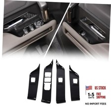 Interior Car Door Window Lift Switch Panel Cover Trim Compatible Piano Black