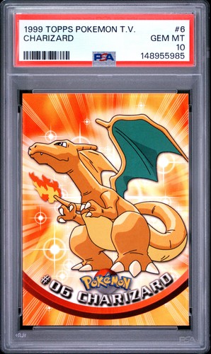 1999 TOPPS POKEMON TV #6 CHARIZARD PSA 10