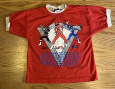 Kids 1993 Vintage Mighty Morphin Power Rangers Shirt Size 5 Jason Billy Zach