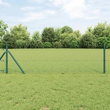 WALPLUS Hexagon Fence Green 0.4x50 m PVC Coated Chicken Wire Garden Fence 0.72 per metre