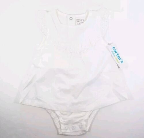 Carters Child of Mine 6-9 Months Girl Baby Toddler Dress One Piece White Eyelet
