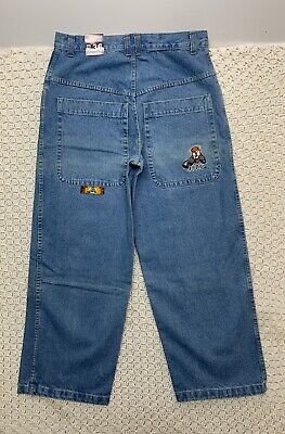 Vtg 90s Jynx Jeans Men's Size 36 Wide Baggy Skater Blue Vtg 90s Jynx Jeans Men's Size 36 Wide Baggy Skater Blue
