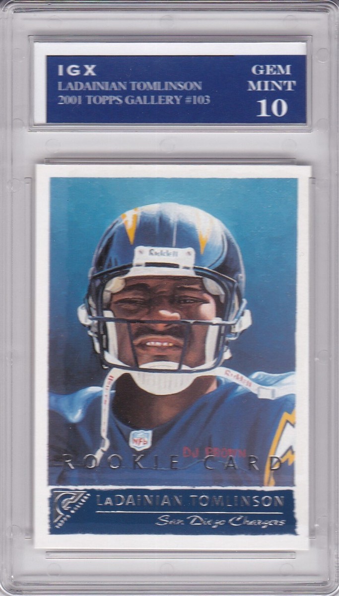 LaDAINIAN TOMLINSON ROOKIE CARD 2001 Topps Gallery Football GEM