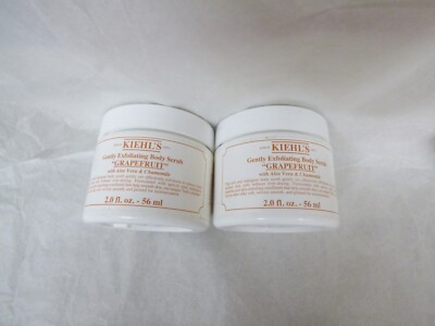 2x Kiehl's Gently Exfoliating Grapefruit Body Scrub 2.0 oz Sealed x2