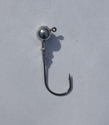 Bag Of 15 1/4 Oz Ball Style Jig Heads With 3/0 Matzuo Black Nickel Hooks