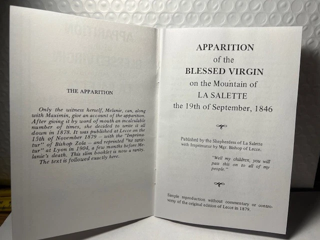 Apparition of the Blessed Virgin of LaSalette New $5.00 - Ship 1.32 - Image 2 of 2