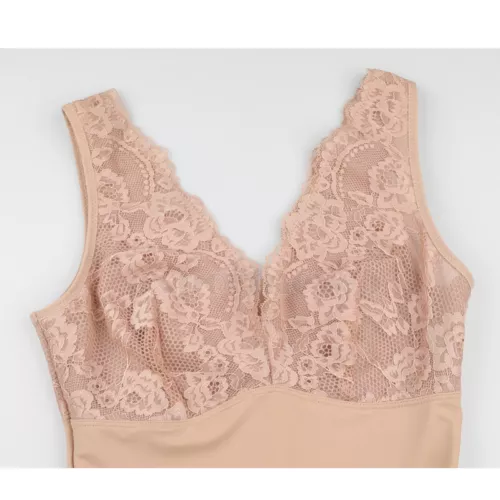 Mujeres Sexy Encaje Cuello Body Modelador de Cintura Entrenador Barriga Control Body Prendas con Forma - Imagen 11 de 24