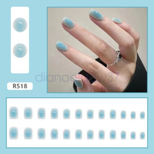 Press On Nails Glue Gel On False reusable Fake French Nail Tip Multicolor AU - Picture 47 of 57