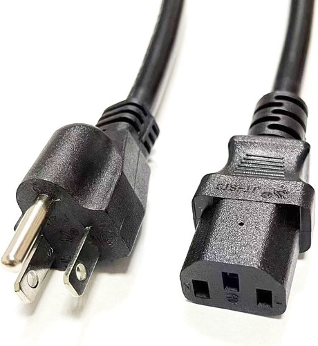 3 Prong AC Power Cord Cable US Plug for Laptop PC Desktop Monitor Printer - Picture 4 of 5