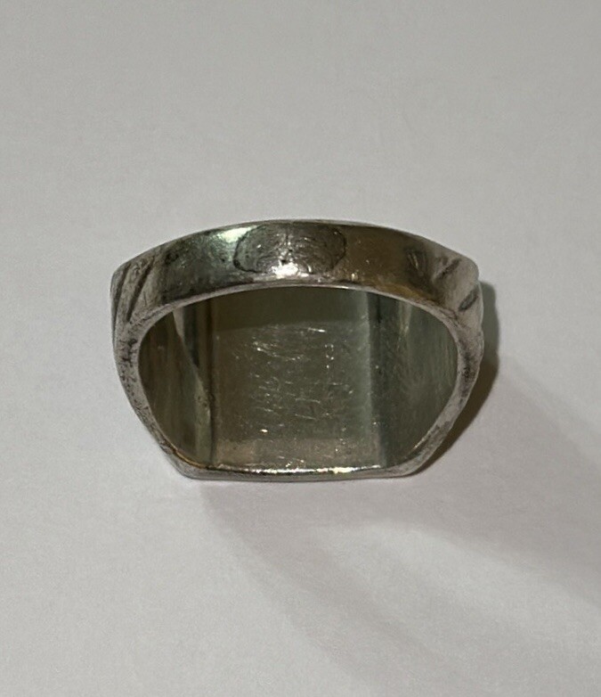 VTG Sterling Silver Initial "B" Statement Ring Me… - image 9