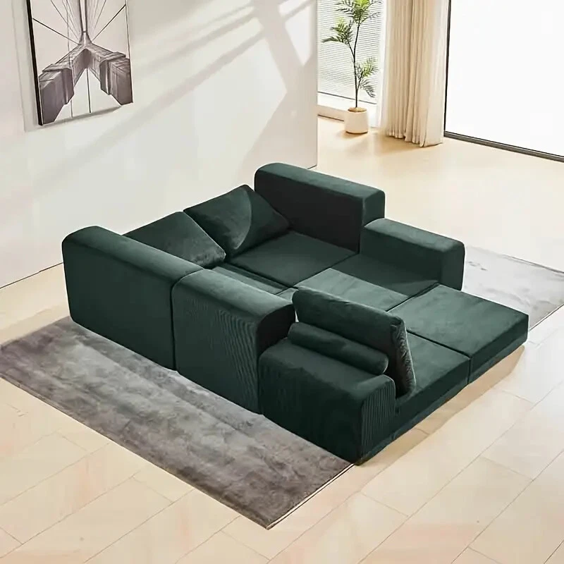 Sofá modular hágalo usted mismo sofá chaise salón tatami sofá seccional sofá combinado gratuito Foto 4 de 4