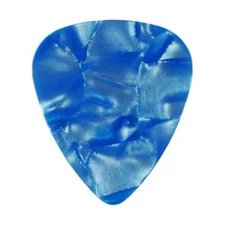 Celluloid Light Blue Pearl Guitar Or Bass Pick - 0.71 mm Medium Gauge 351 Shape