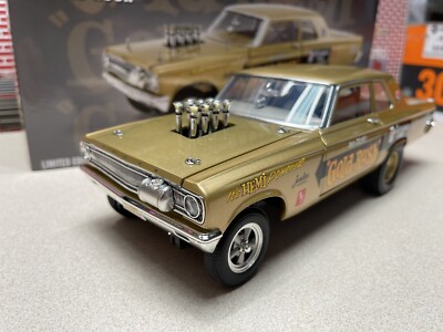 1/18 ACME 1965 DODGE CORONET AWB GOLD RUSH Mr. RICH DRAG CAR