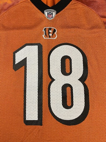 Cincinnati Bengals #18 Green Football Jersey Men Sz Small Very Good Shape - Picture 3 of 5