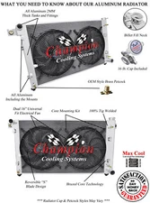 SZ Champion 3 Row Radiator W/ 2 16" Fans for 1994 - 2001 Dodge Ram 1500 #CC1552