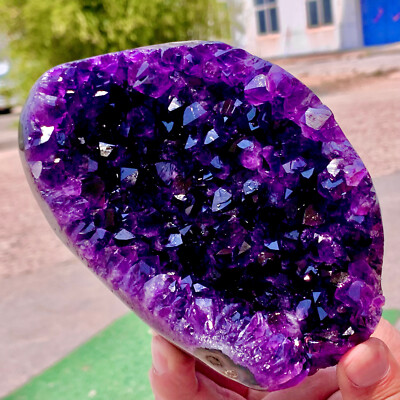 2.31LB Natural Amethyst agate quartz cluster crystal specimen Healing