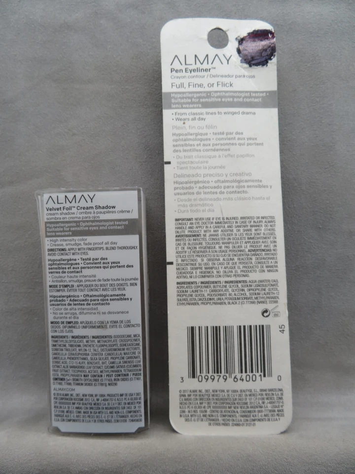 Sombra de ojos ALMAY Velvet Foil Cream 030 vibraciones doradas y delineador de ojos con bolígrafo Foto 2 de 4
