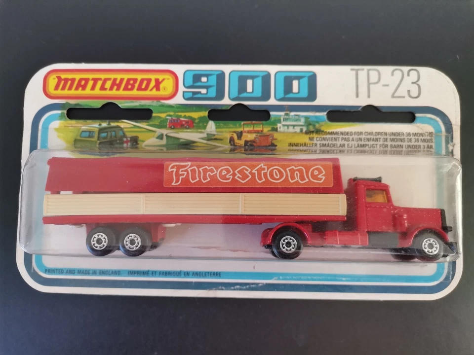 MATCHBOX TP-23 Long Haul Covered Truck FIRESTONE - Immagine 2 di 4