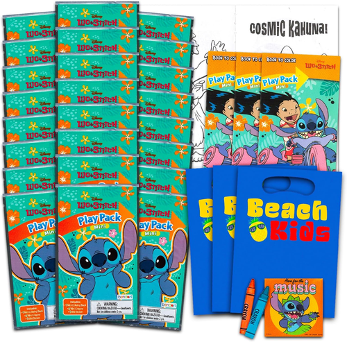 Disney Lilo and Stitch Mini Party Favors Set for Kids - Bundle with 24 Mini Stit