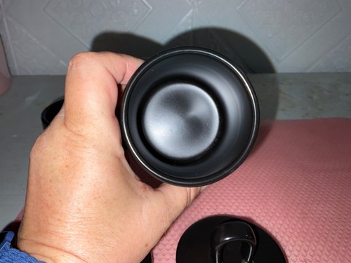 Rae Dunn HAIR TIES & BOBBY PINS Glass Canisters Black - Picture 6 of 9