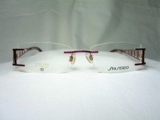 Shiseido, eyeglasses, Titanium, rimless, frames, square oval women's NOS vintage