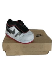 Nike PRESTIGE 3 TD low White Black White Size 3C ELASTIC LACES TODDLER NEW