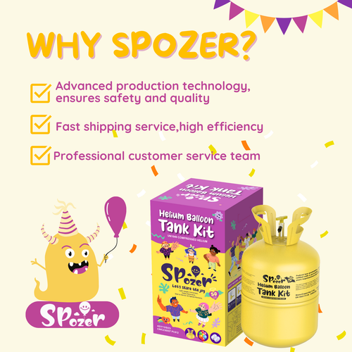 Helium Tank Balloon Kit (50 x 9" Latex Balloons) Spozer Party Wedding Decoration - Picture 2 of 9