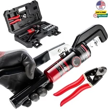 Hydraulic Hand Crimper Tool for Stainless Steel Cable Railing Cutter 1/16"-3/16"