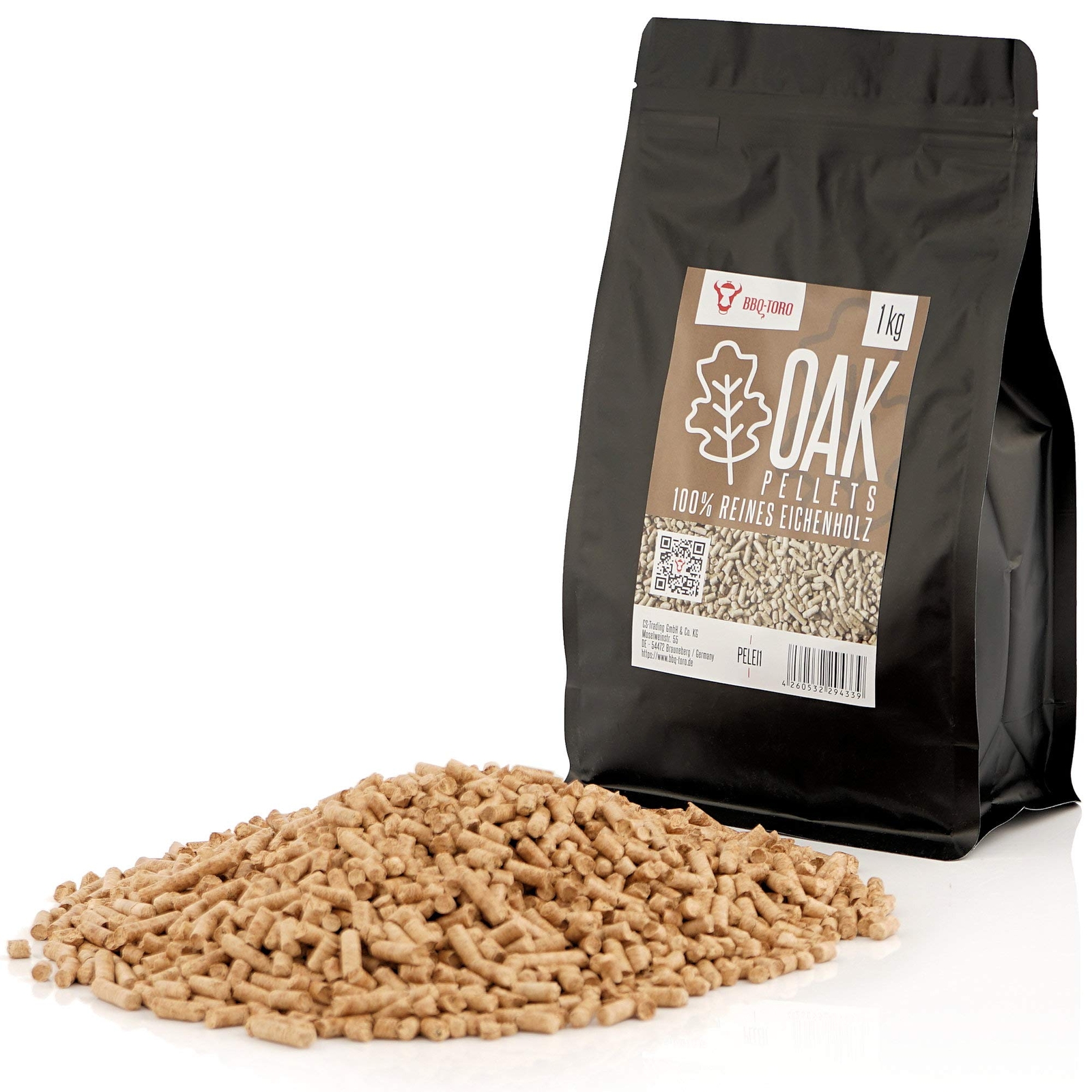 BBQ-TORO Oak Pellets in Legno di Quercia al 100%| 1 kg | Pellet in (Z2q)
