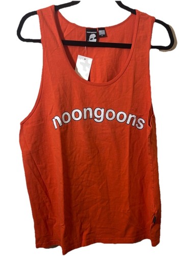 Men's Noon Goons Classic Logo Tank Sleeveless Shirt in Red Skate Surf NEW USA