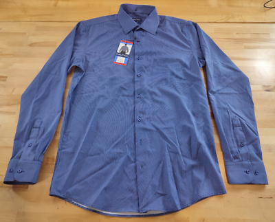 Nautica Men's Button-Up Dress Shirt Slim Stretch Wrinkle resistant Medium Blue Nautica Men's Button-Up Dress Shirt Slim Stretch Wrinkle resistant Medium Blue