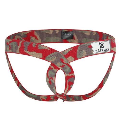 Men's Sexy Hip Lifted Jockstrap Underwear Camouflage Thongs Underpants S M L XL - Picture 55 of 76