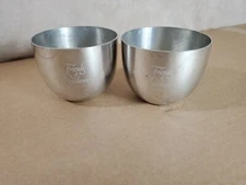 2 Vintage Kirk Stieff P50 Pewter Cups Monticello Thomas Jefferson Engraved