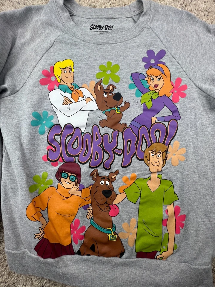 Scooby-Doo серый толстовка ворота графический мальчиков средний 7-9 длинным рукавом флис - Изображение 2 из 4