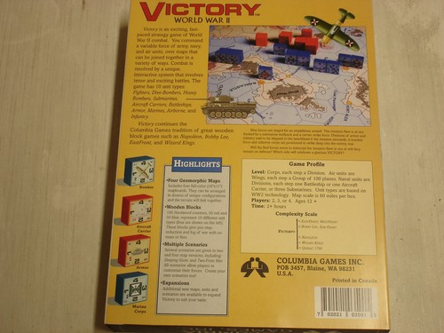 Columbia Games - VICTORY World War II (1st Edition) -- aka "Blocks of War" - New - Picture 4 of 4