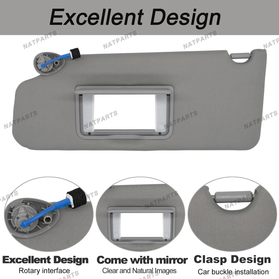 Parasol lado conductor izquierdo con luz para Honda Pilot 2009-2015 83280SZAA01ZA Foto 4 de 4