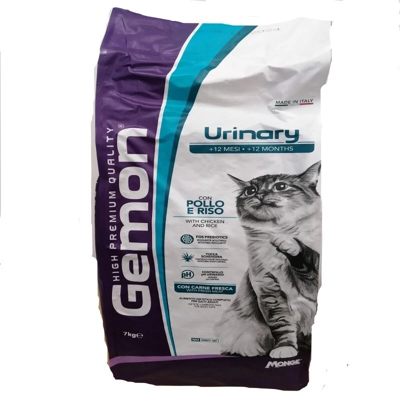 Gemon Cat Urinary con pollo e riso 7 kg - Crocchette per gatti problemi urinari - Immagine 2 di 4