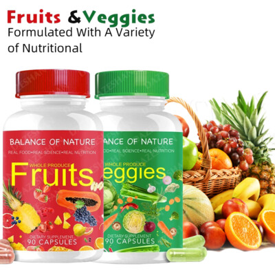 Organic Fruits and Veggies Supplement -90 Fruits and 90 Veggies Organic Capsules