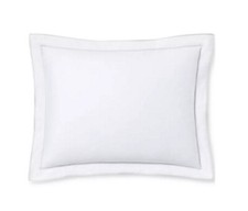LAUREN RALPH LAUREN Spencer Sateen Border King Sham White/ Soft Grey 135