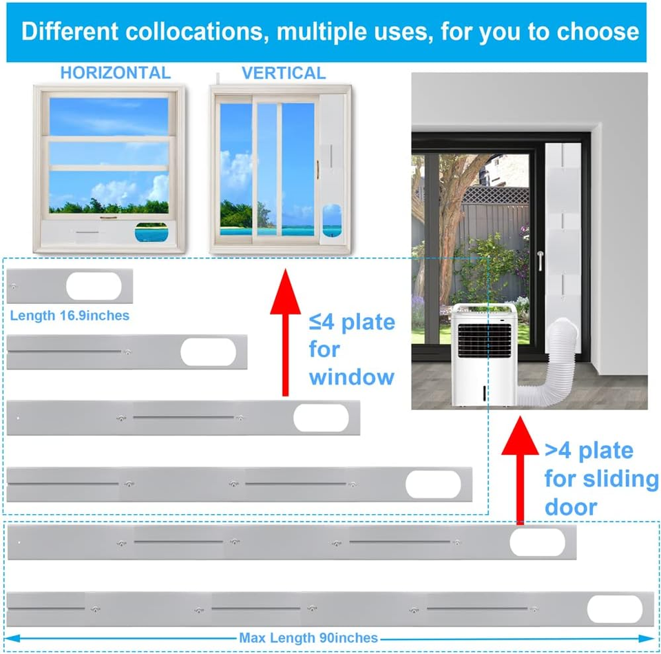 Portable Air Conditioner Sliding Door Vent Kit Portable Conditioner
