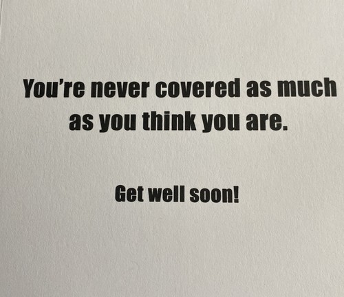 Get Well Soon, Funny, Butt Cheek Showing, Greeting Card - Picture 3 of 4