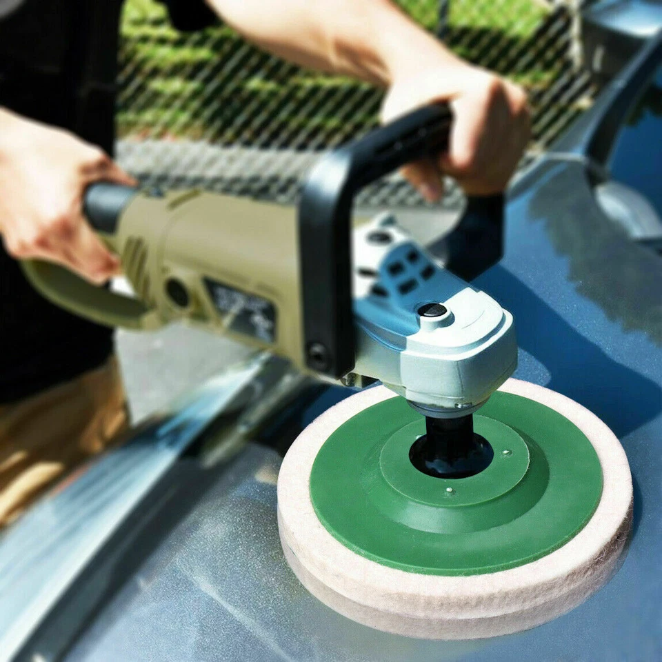 5/11x 125mm 4/5 Zoll Wolle Polieren Winkelschleifer Rad Filz Polierscheibe Neu - Bild 3 von 4