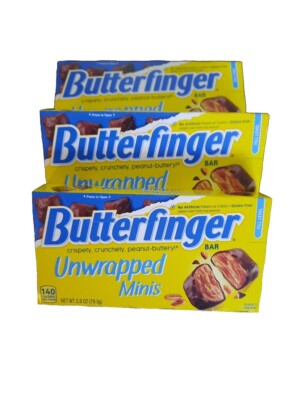 Butterfinger Bites Unwrapped Minis On the Go 2.80oz Theater Box (Pack of 3)