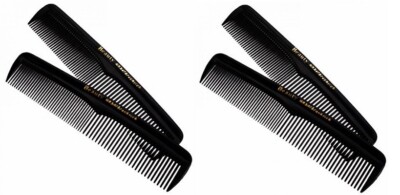 4x Kamm Herrenkamm Taschenkamm Frisierkamm Haar schwarz 