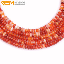 Agate Rondelle Spacer Beads 15" - Natural Loose Gemstone Strand Jewelry Making